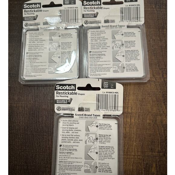 Scotch Restickable Shapes for Mounting Holiday Edition - Picture 3 of 5